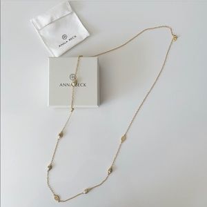 Anna Beck Howlite Multi Disc Station Necklace